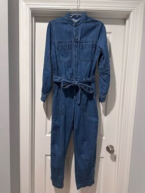 Women’s Denim Utility Jumpsuit - Blue